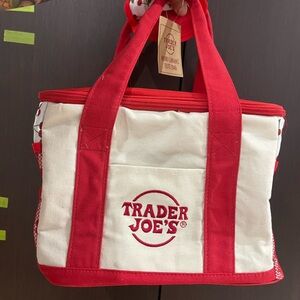 Trader Joe's Red and White lunch bag mini Tote Bag creation